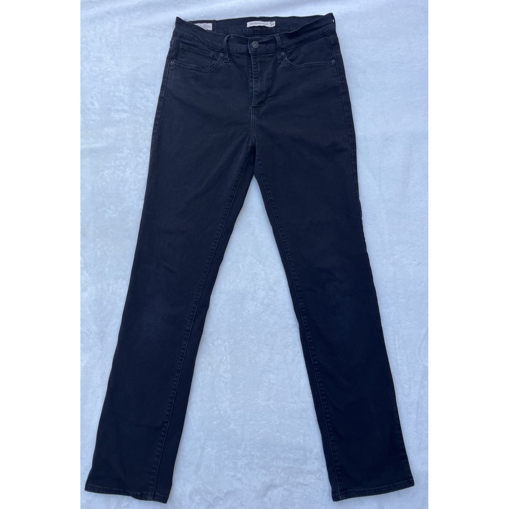Levi's 724 Jeans Women 29 Black High Rise Straight Leg